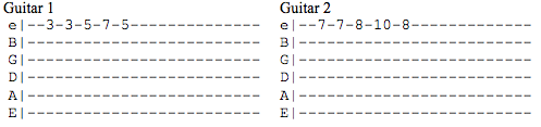 Lead guitar melody with a iron maiden harmony